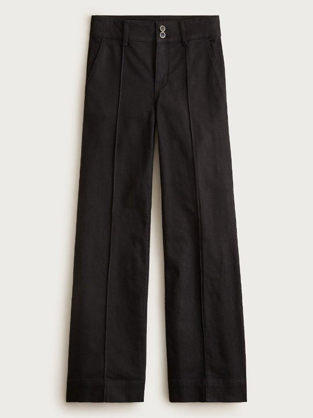 NWT J. Crew Denim trouser jean with stacked buttons High Rise Semi Strech 31P